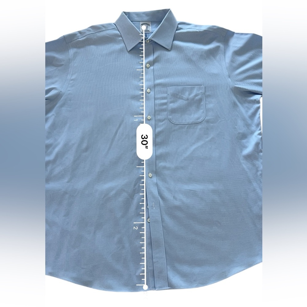 Brooks Brothers Blue Regent Non-Iron Supima Cotton Dress Shirt Size 17.5 - Picture 7 of 12